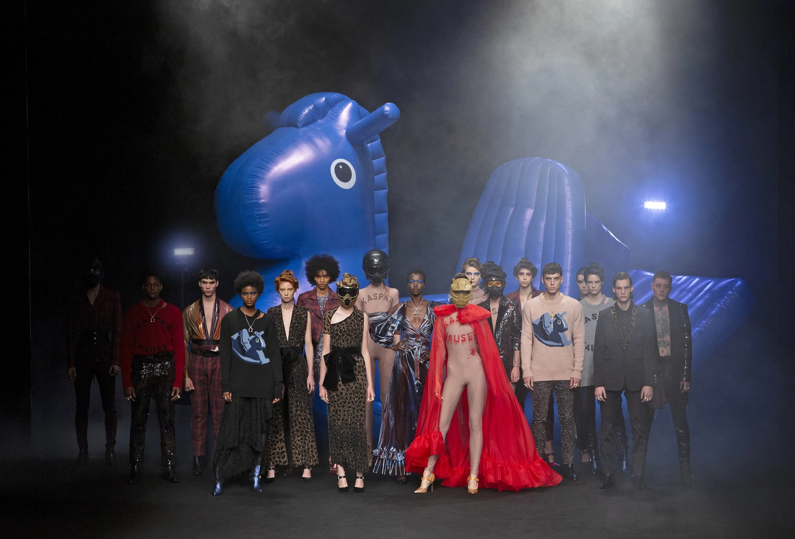 Momento del desfile “Kaspar Hauser”, colección otoño invierno 2019-20 de la diseñadora de moda Ana Locking en la Mercedes Benz Fashion Week de Madrid