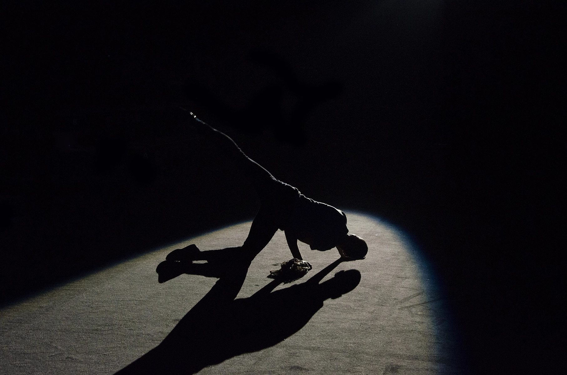 Momentos previos en el backstage del desfile 