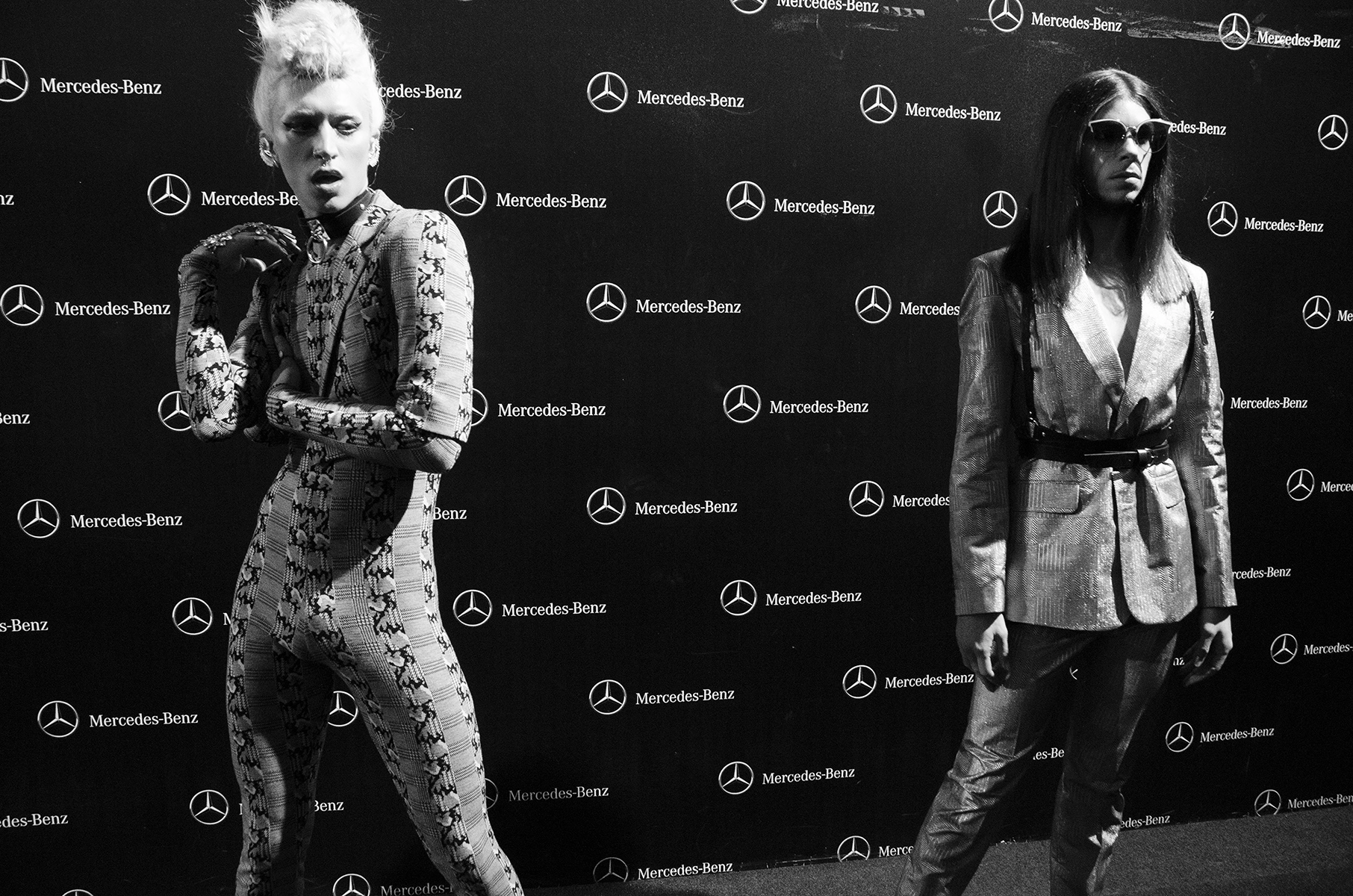 Momentos previos en el backstage del desfile 