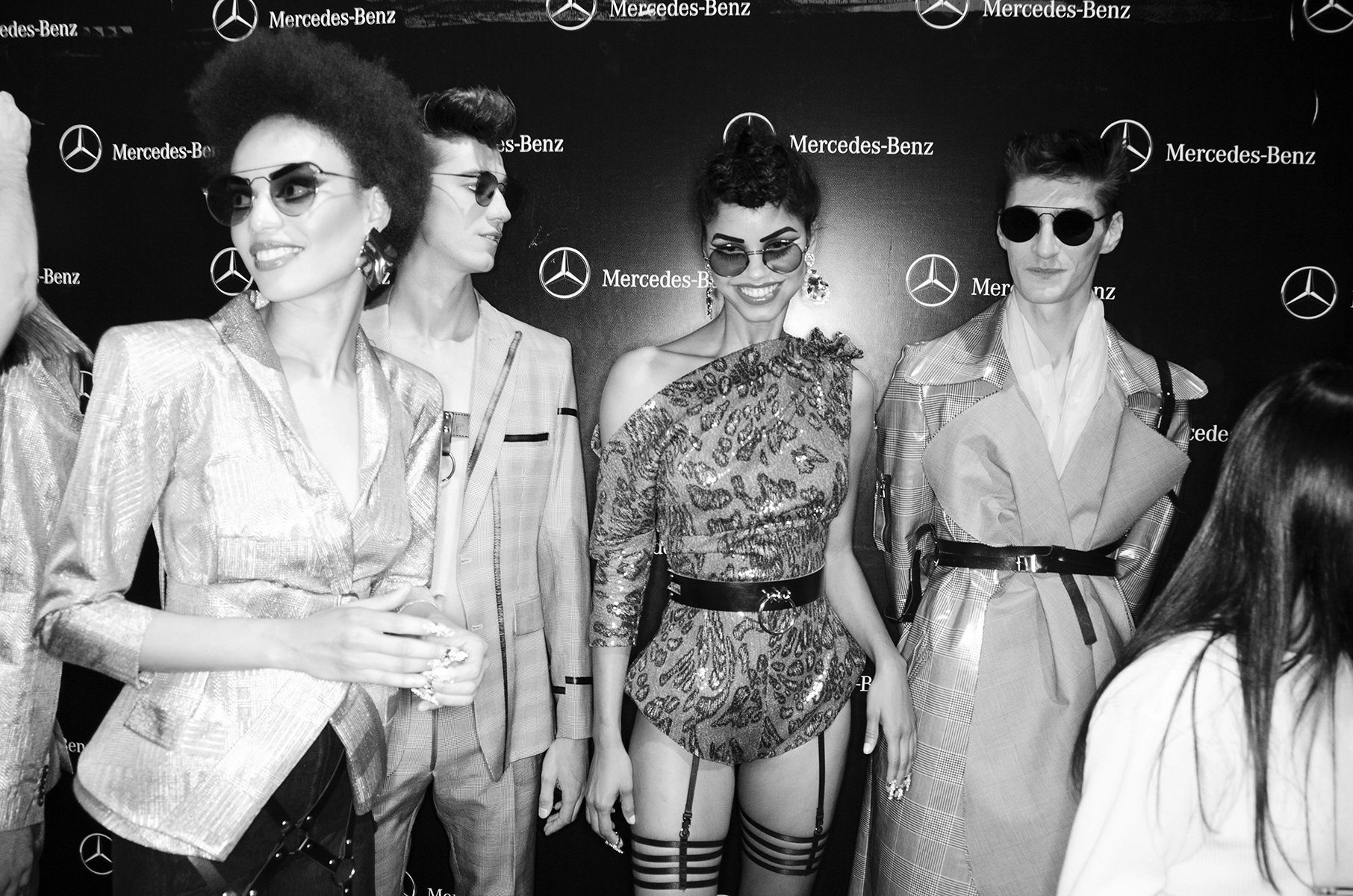 Momentos previos en el backstage del desfile 