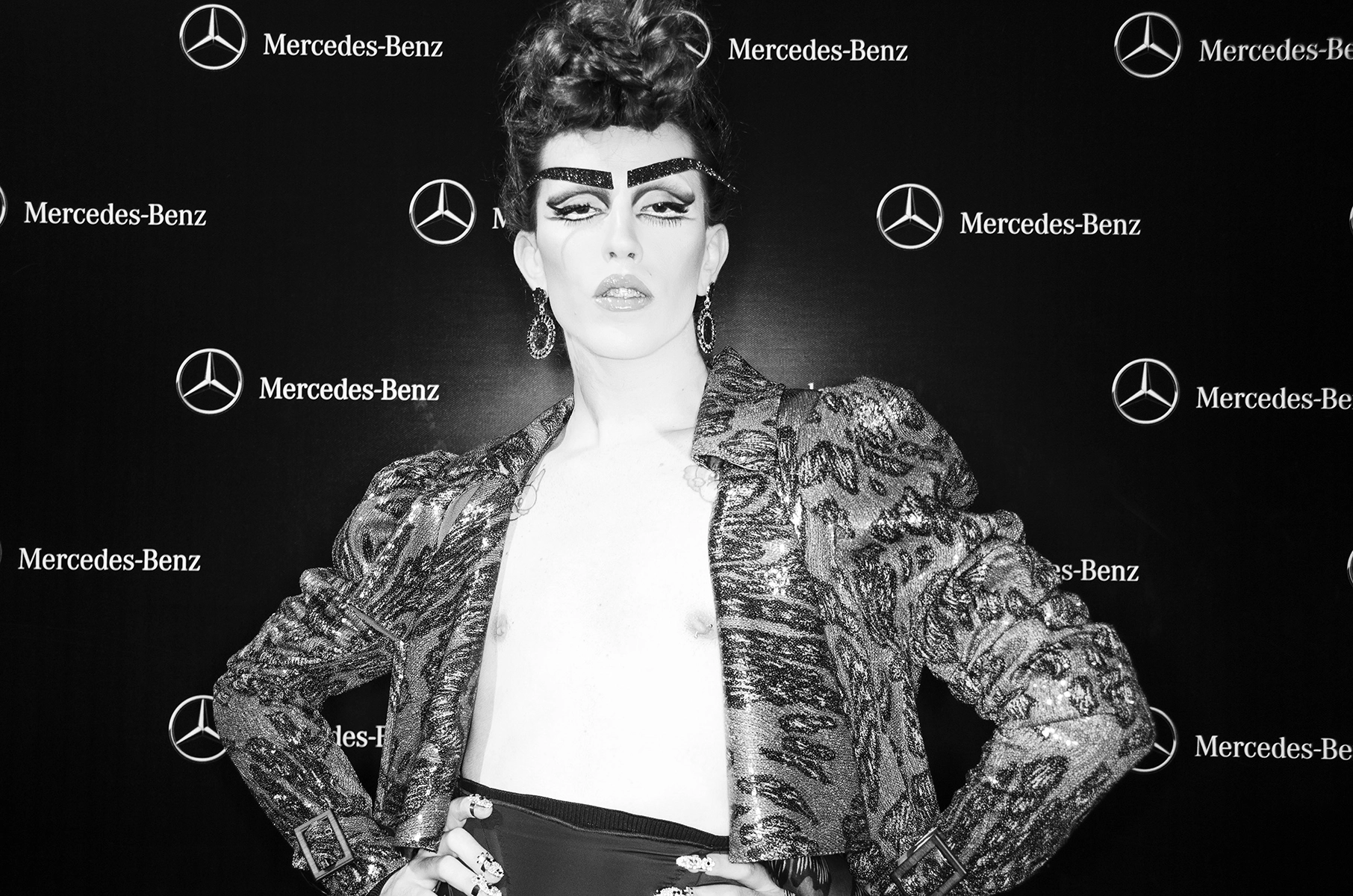 Momentos previos en el backstage del desfile 