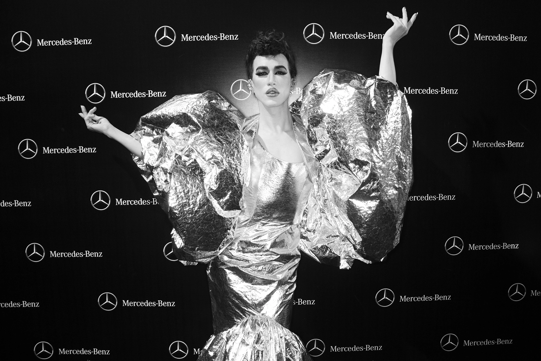 Momentos previos en el backstage del desfile 