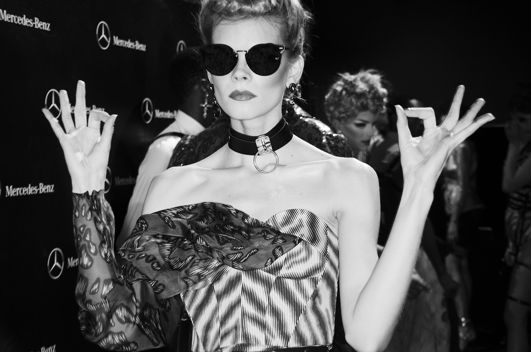 Momentos previos en el backstage del desfile 