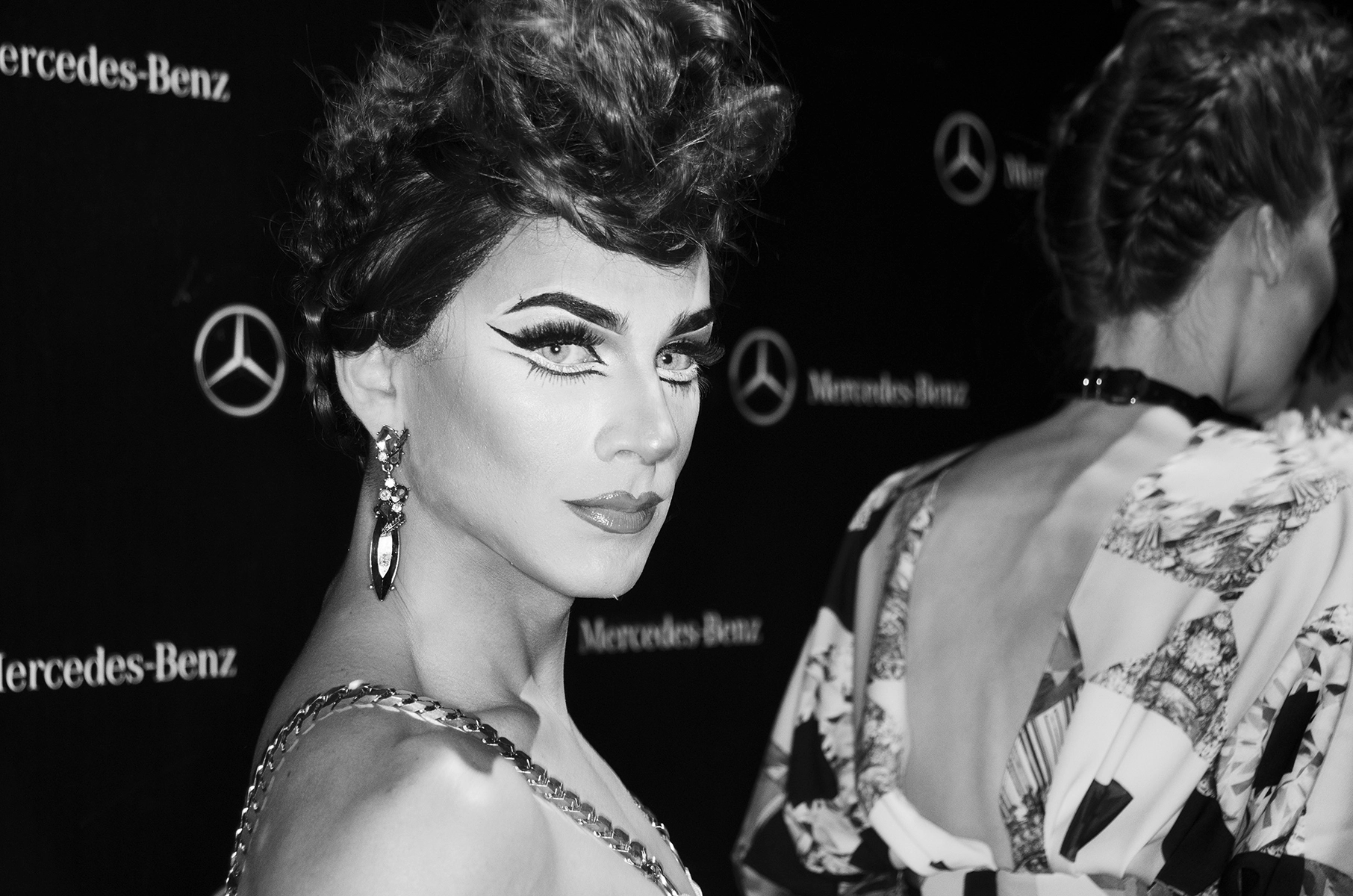 Momentos previos en el backstage del desfile 