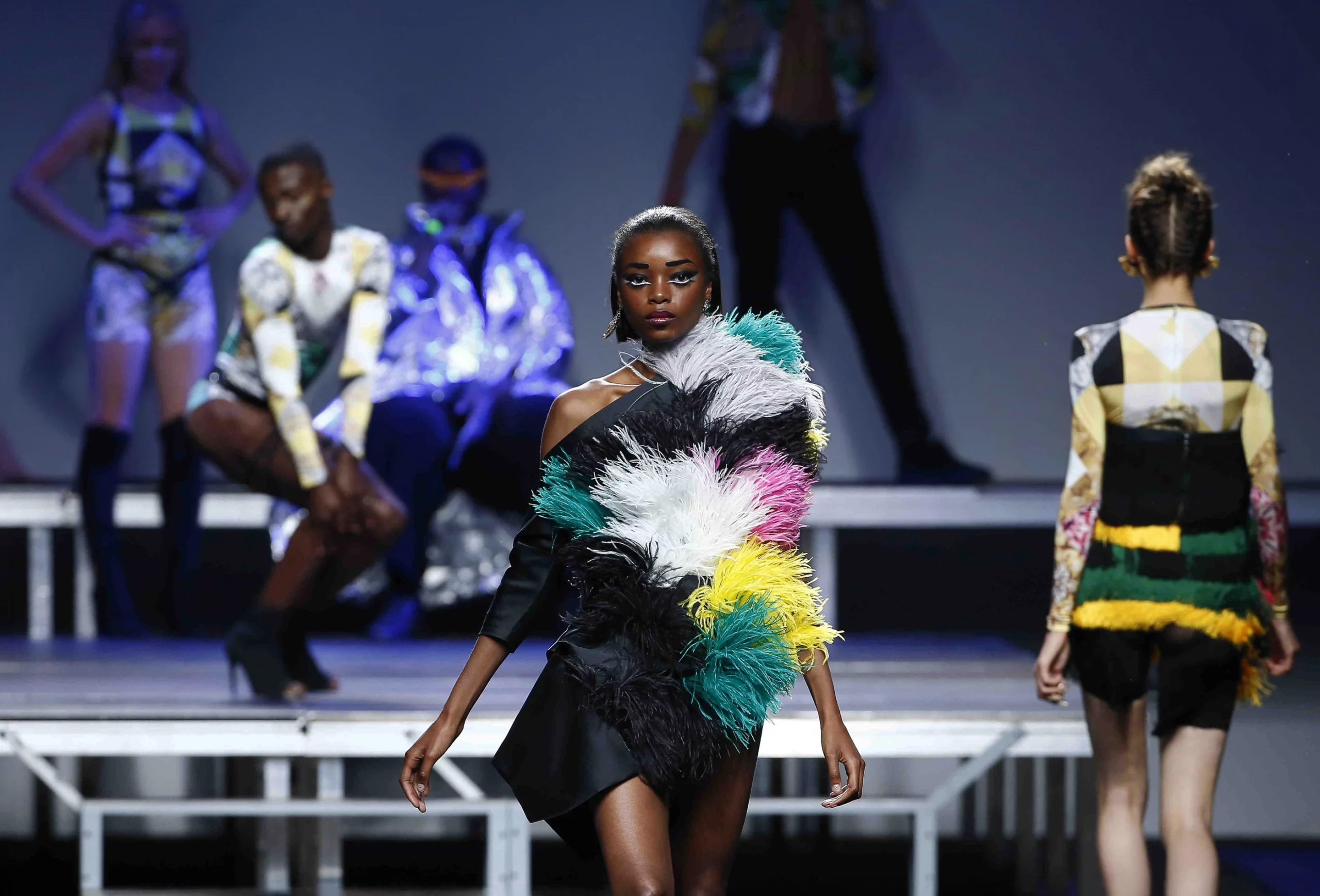 Momento del desfile “Realness”, colección primavera verano 2019 de la diseñadora de moda Ana Locking en la Mercedes Benz Fashion Week de Madrid.