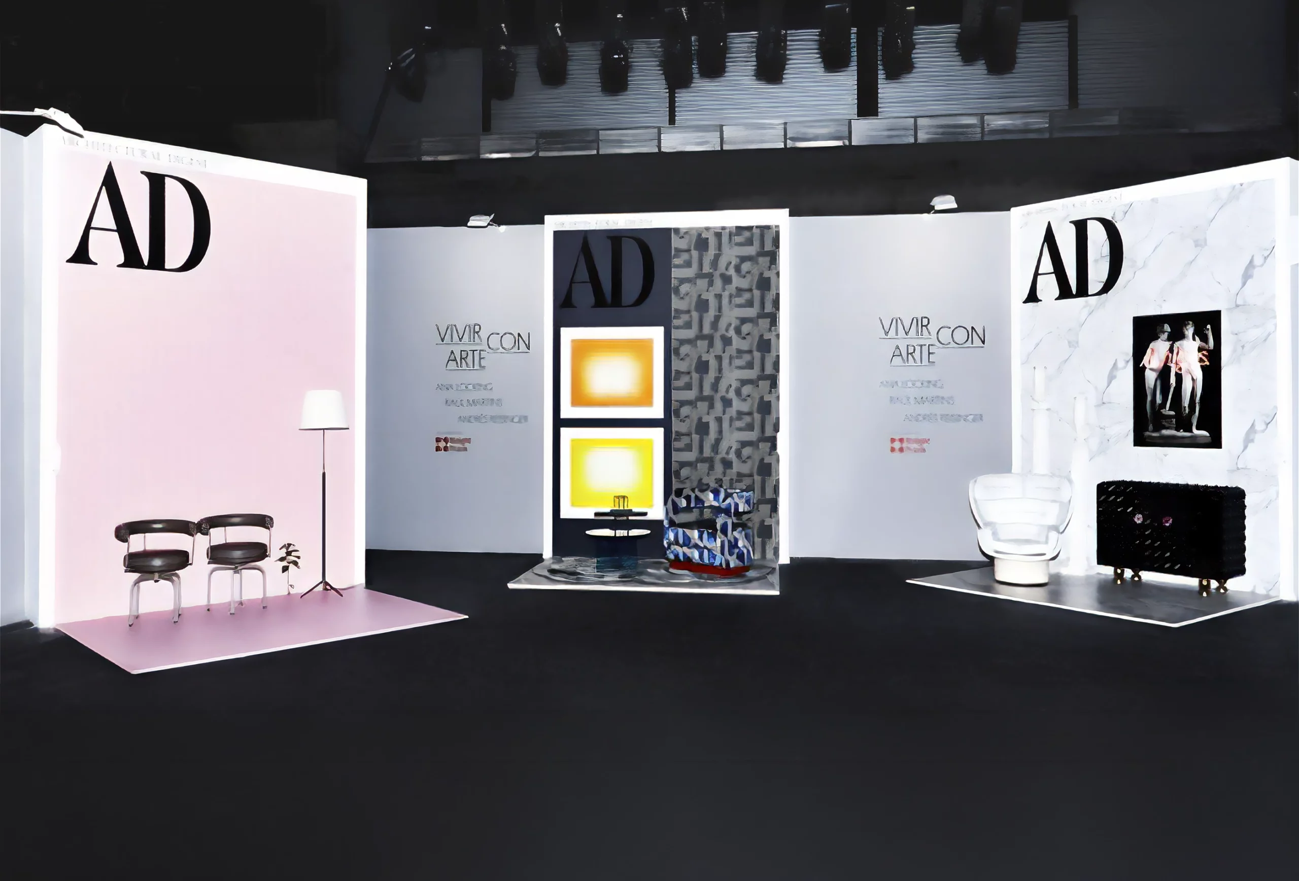 Diseño de set escenográfico recreando una portada de la revista AD en formato XXL para la feria de arte contemporáneo ARCO 2020