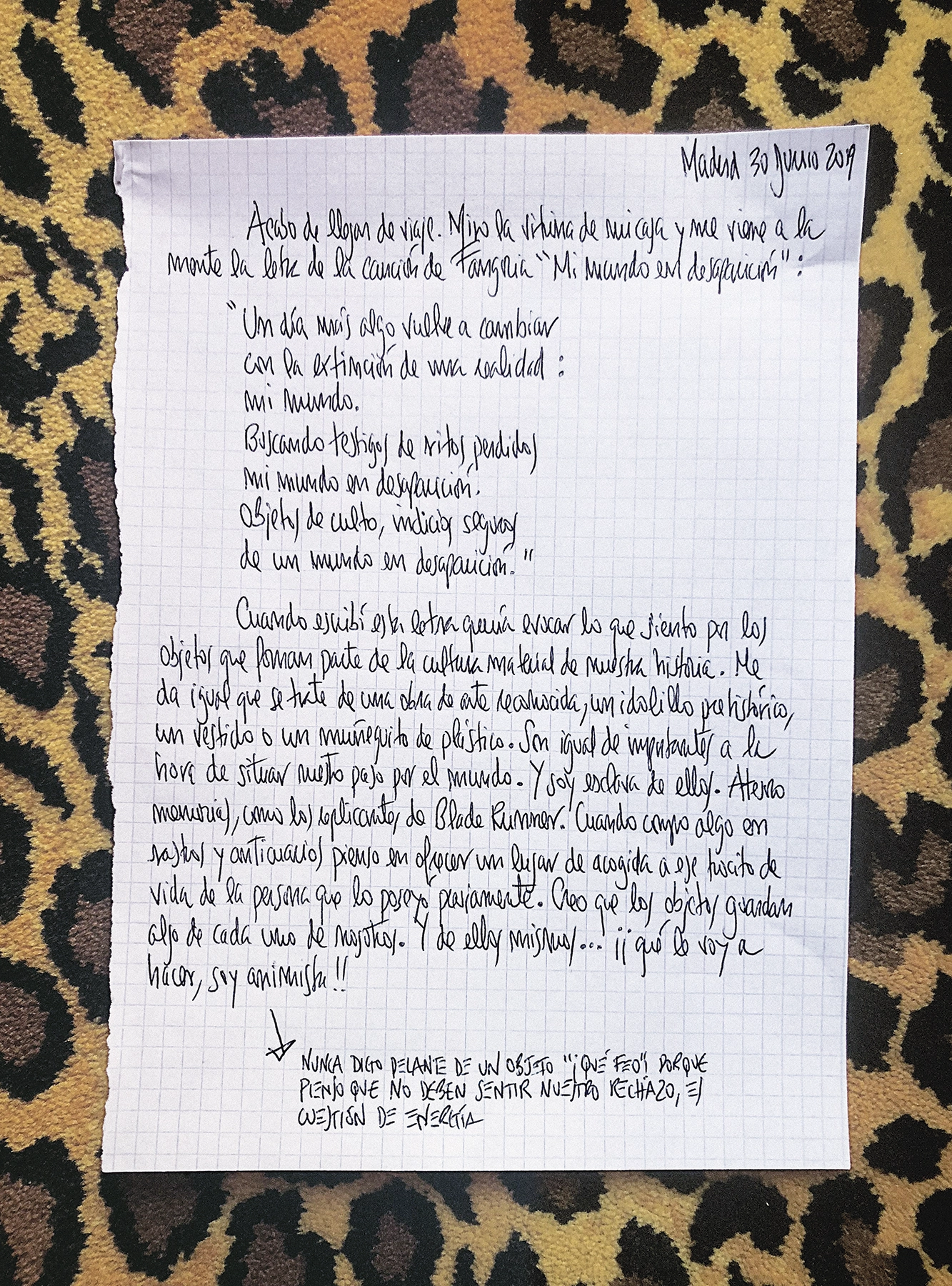 Pieza de Alaska para el fanzine creado como dossier de prensa de la colección 