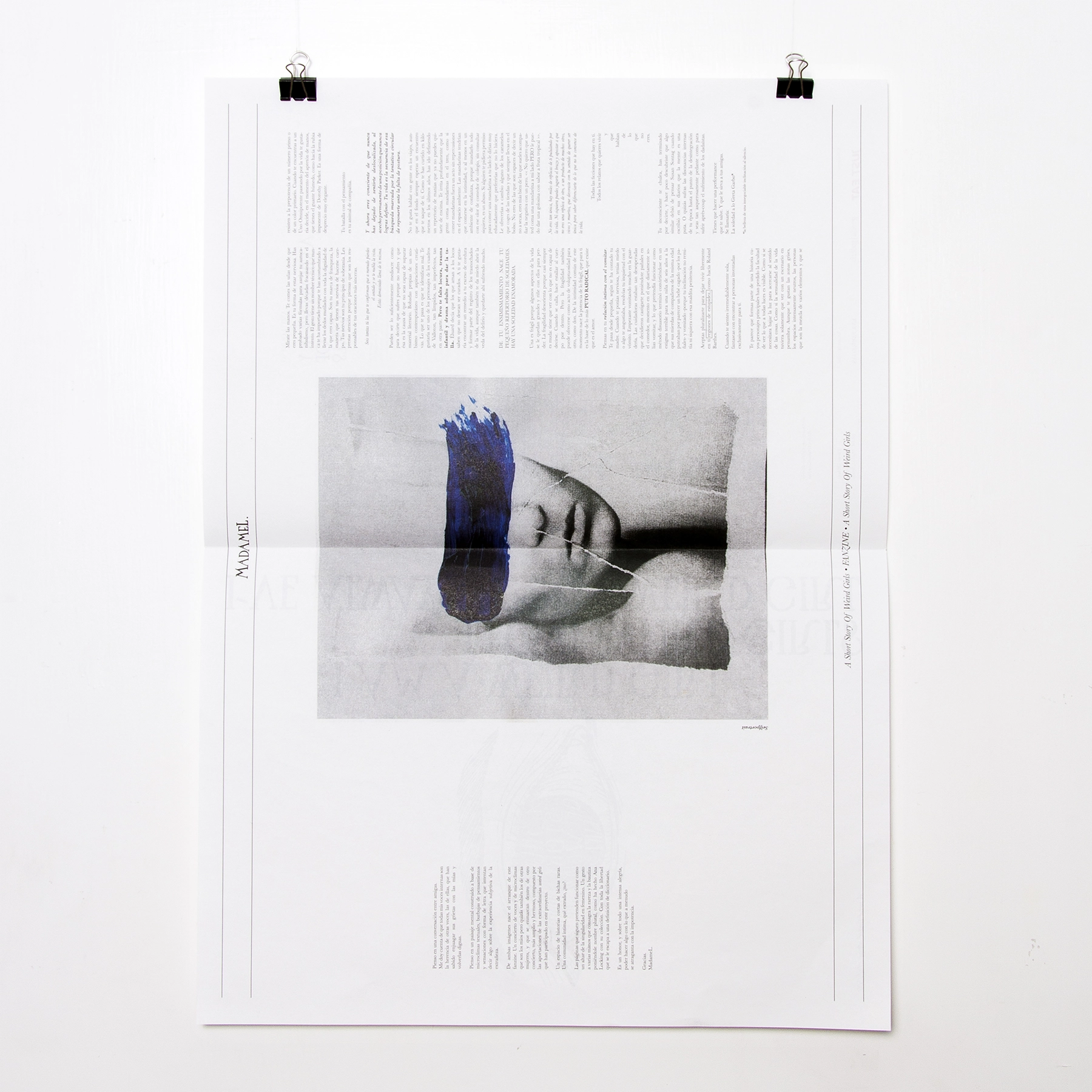 Fanzine en edición limitada creado como dossier de prensa de la colección 