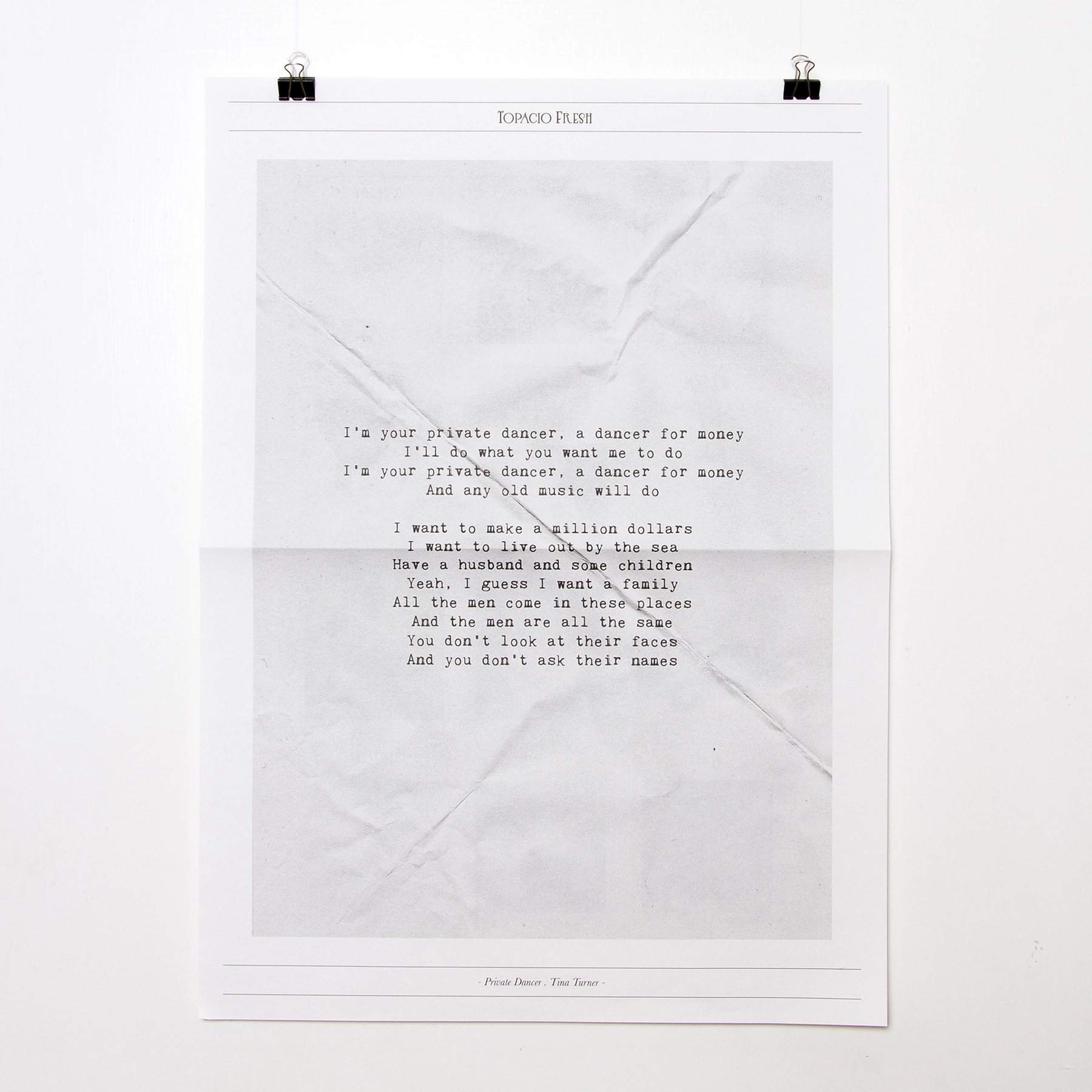 Fanzine en edición limitada creado como dossier de prensa de la colección 