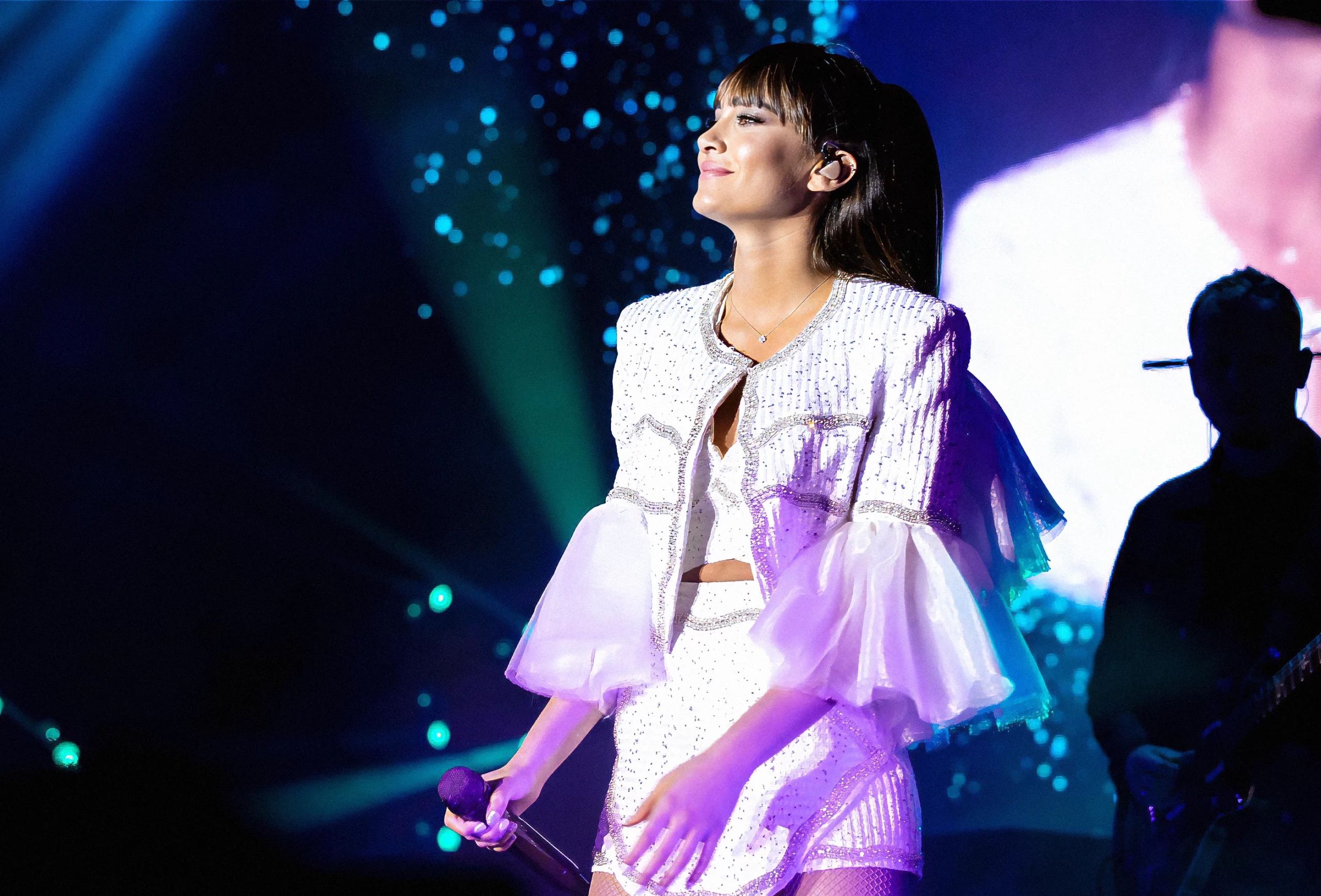 La cantante Aitana, con el vestuario de la gira 