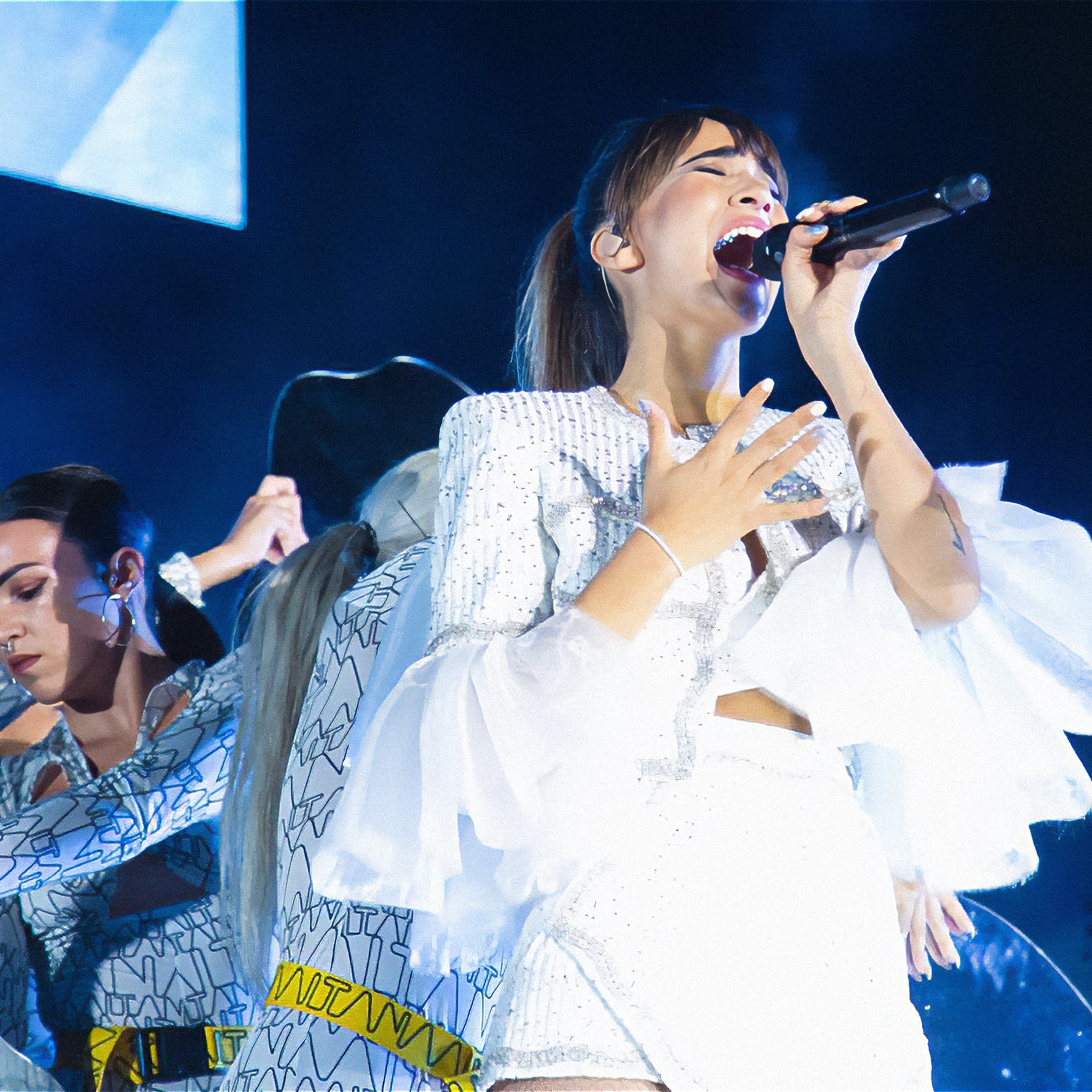 La cantante Aitana, con el vestuario de la gira 