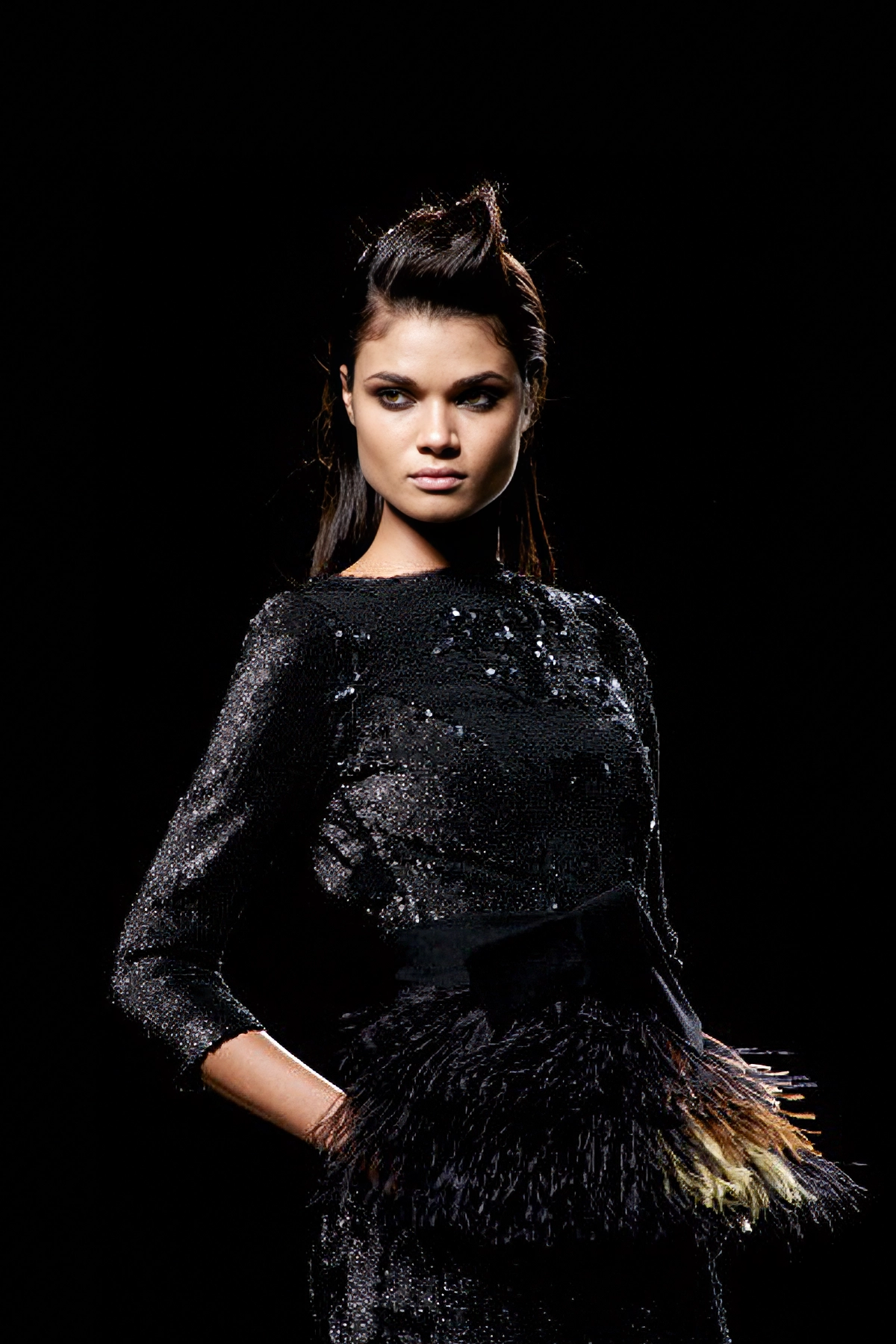 Momento del desfile “American Landscape”, colección otoño invierno 2014-15 de la diseñadora de moda Ana Locking en la Mercedes Benz Fashion Week de Madrid.