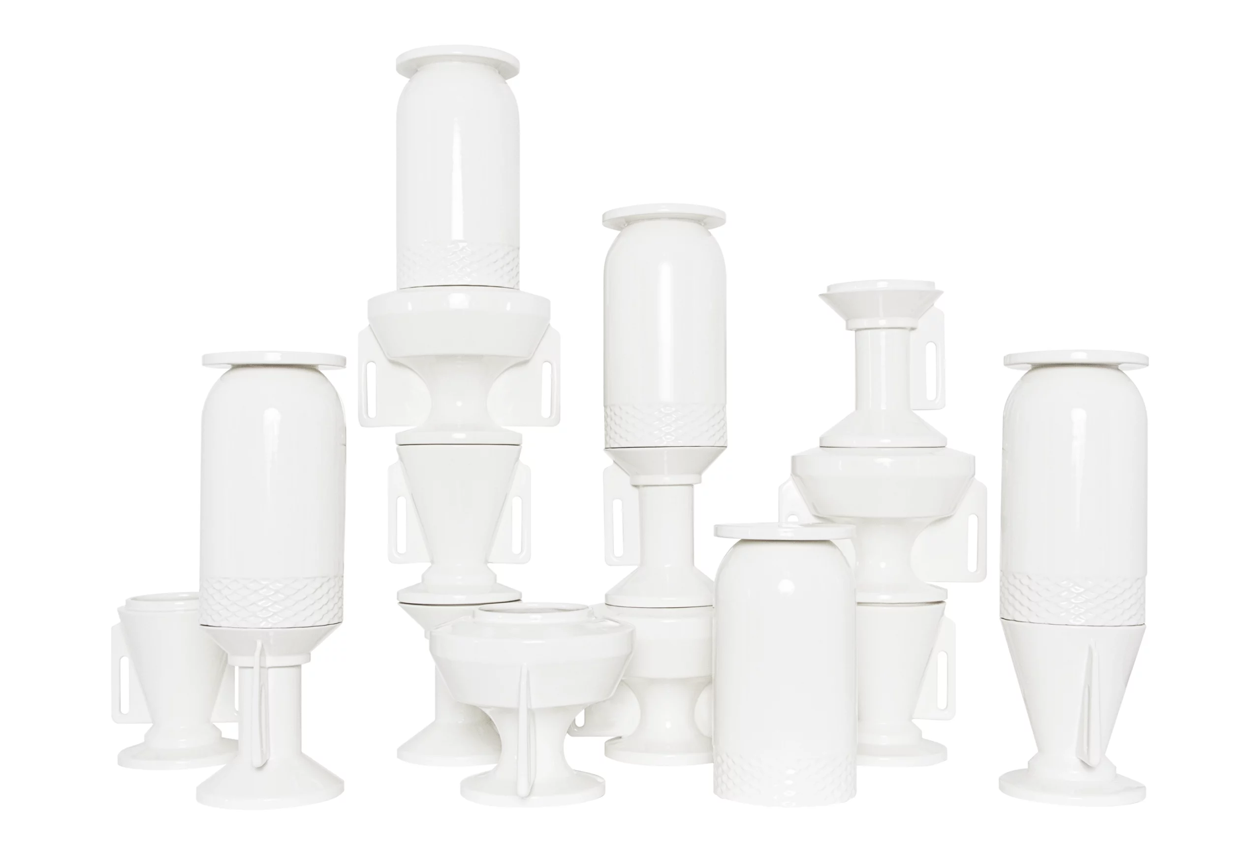 Colección artesanal de jarrones cerámicos esmaltados. Colección Amphora by Ana Locking.