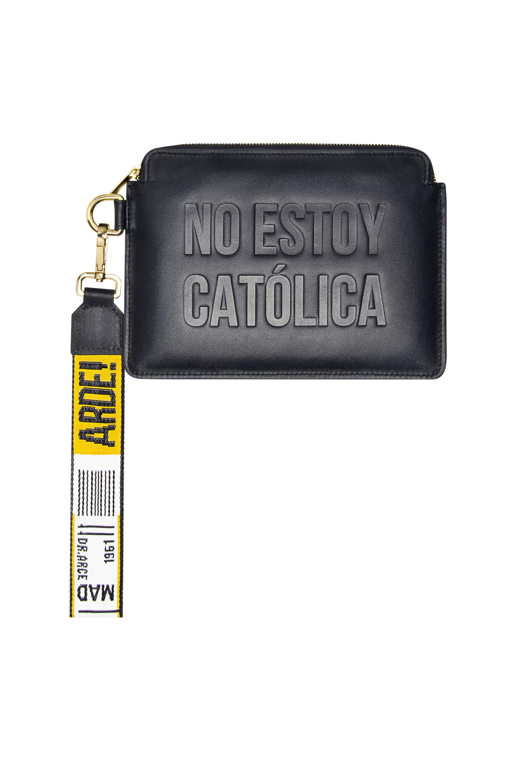 Pouch bag perteneciente a la colección cápsula en edición limitada creada por Ana Locking junto a sus creadores Paco León y Anna R. Costa para la serie ARDE MADRID de MOVISTAR+