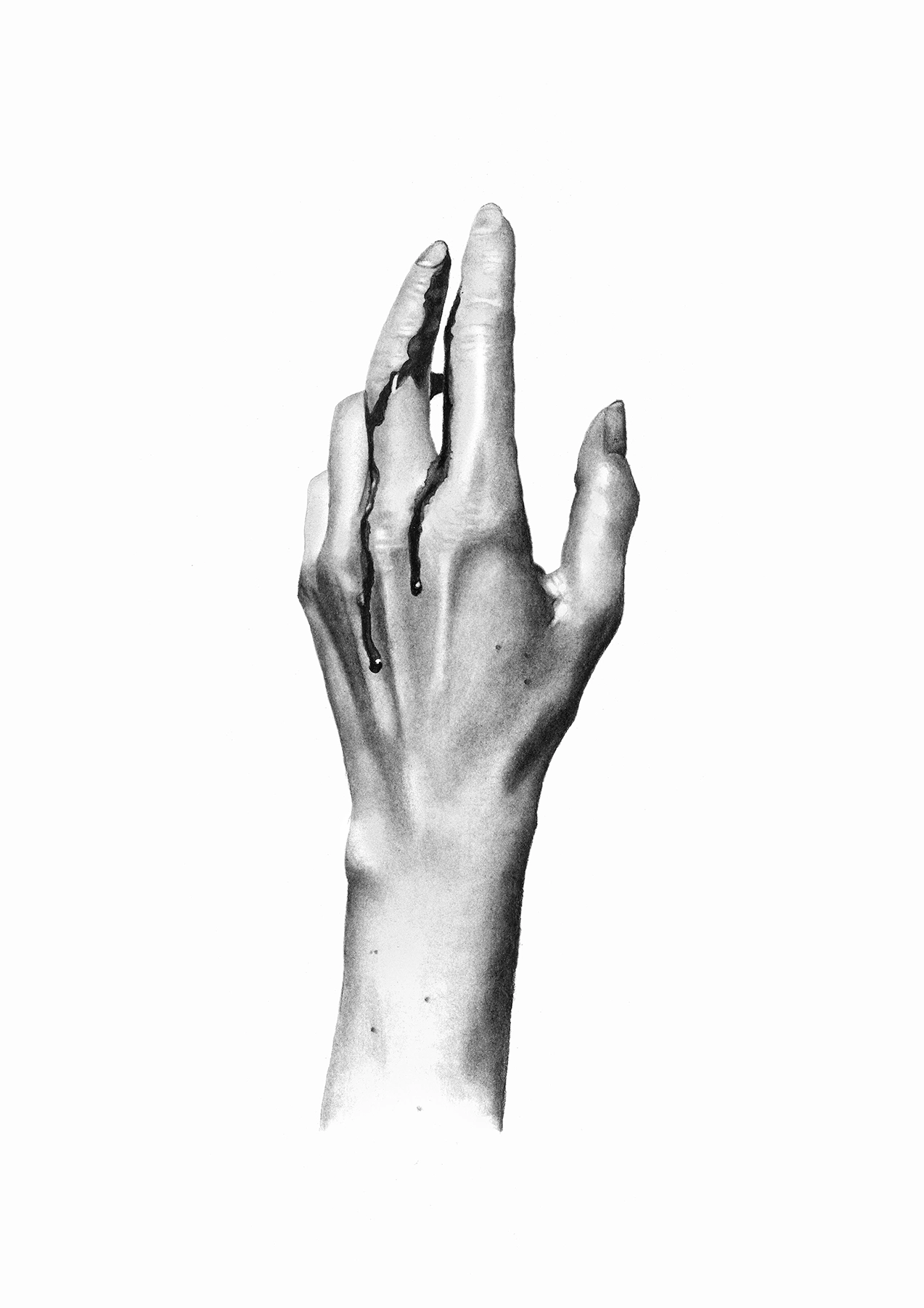 Ilustración a carboncillo creada por Ana Locking e inspirada en el relato 