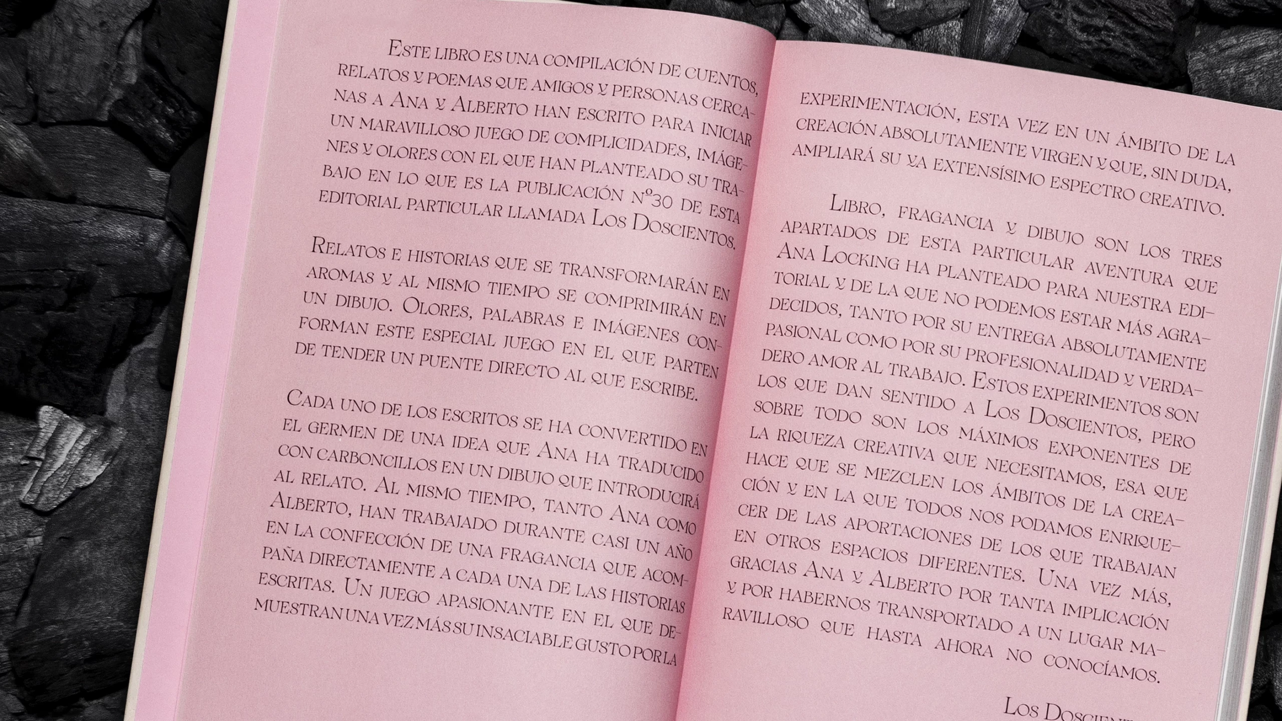 Interior del libro creado para el proyecto artístico del club de coleccionistas de arte contemporáneo 