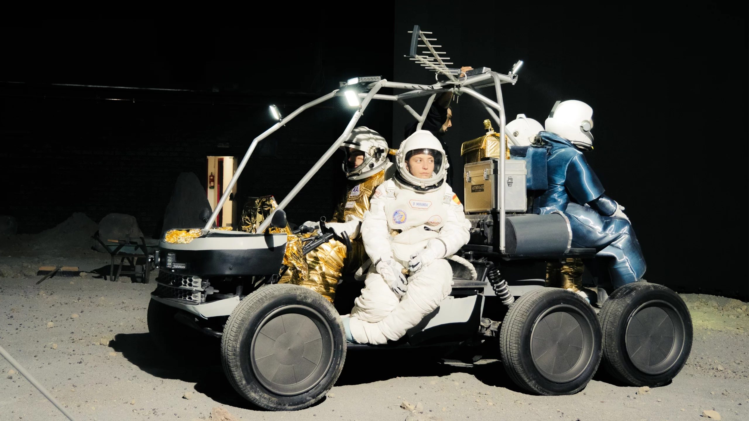 Behind the scenes durante el rodaje de la película 