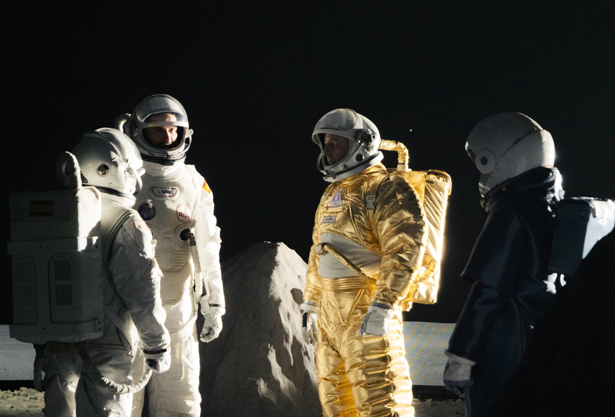 Behind the scenes durante el rodaje de la película 