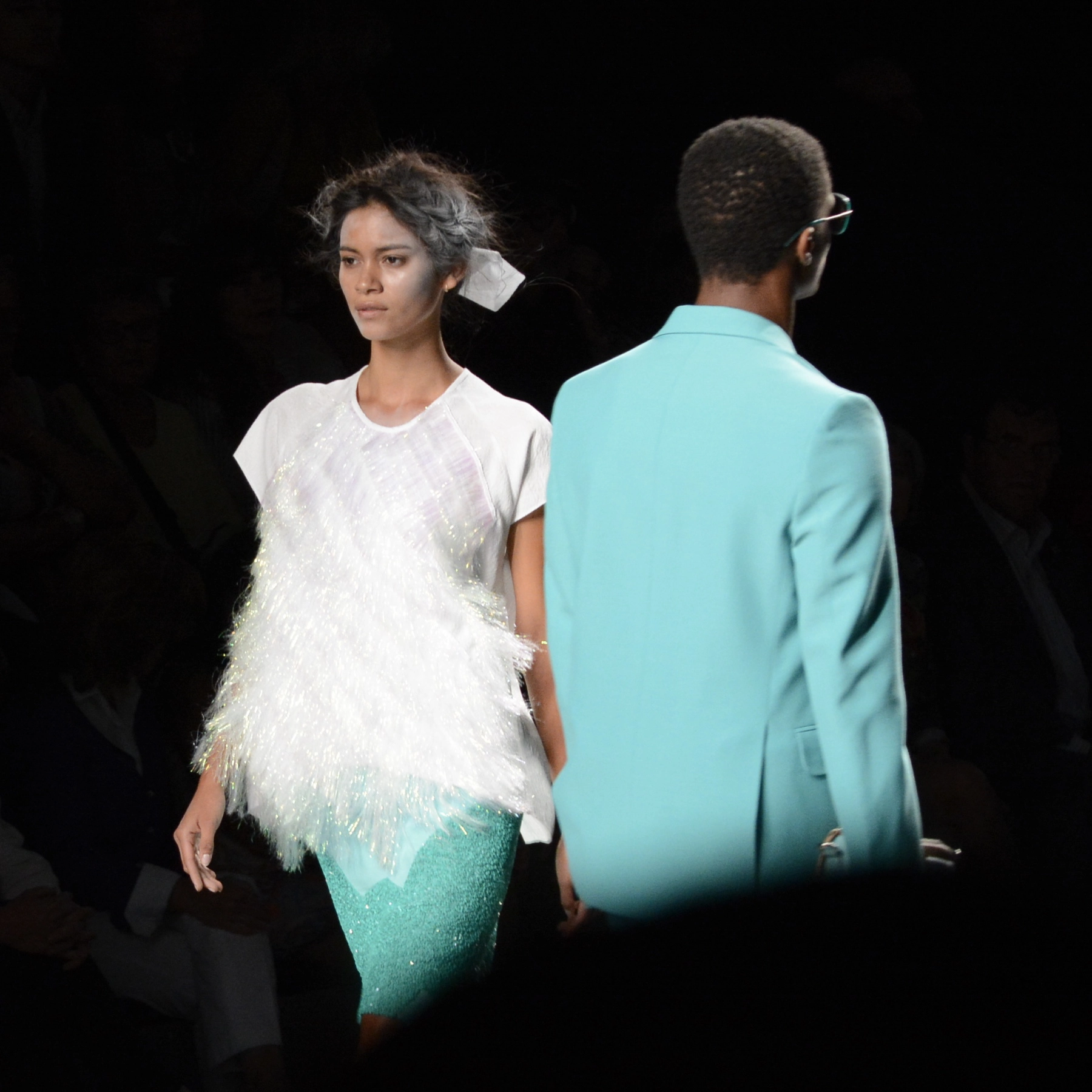 Momento del desfile “The Magic Mountain”, colección primavera verano 2015 de la diseñadora de moda Ana Locking en la Mercedes Benz Fashion Week de Madrid.