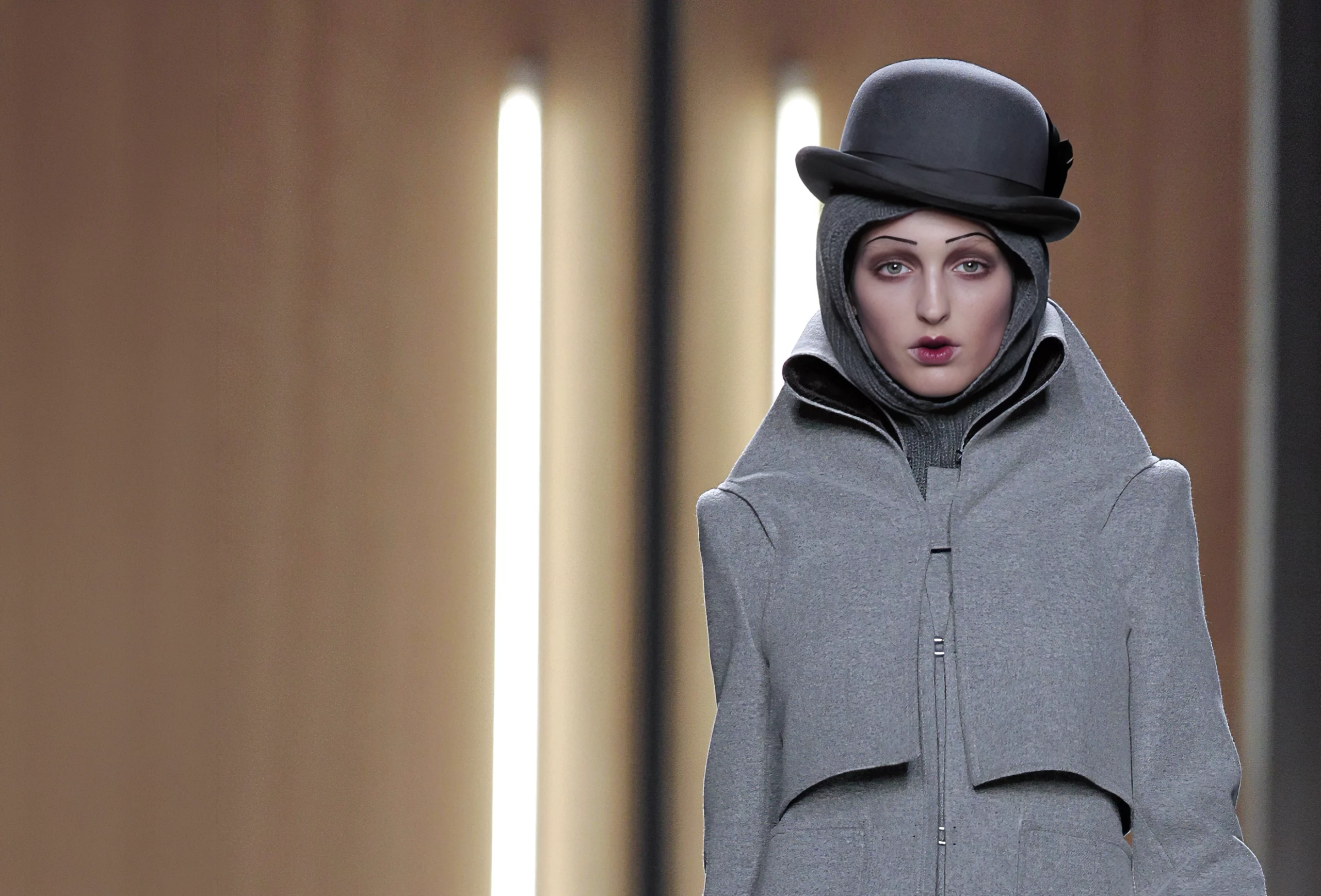 Momento del desfile “Time Capsule”, colección otoño invierno 2012-13 de la diseñadora de moda Ana Locking en la Mercedes Benz Fashion Week de Madrid.