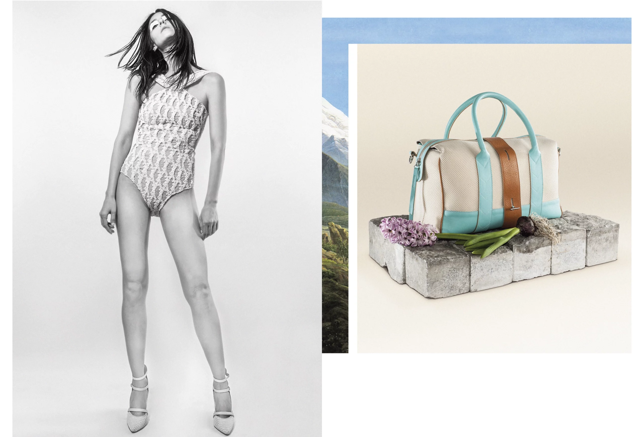 Publicidad de la colección de calzado y bolsos 