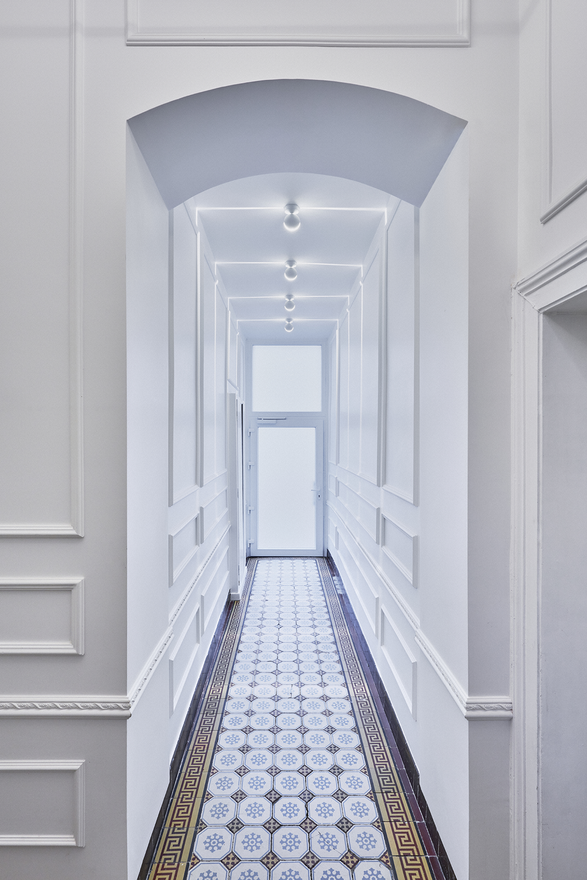 Proyecto de decoración de Ana Locking, Halcyon Days Luxemburgo, Edificio Preachers. Hall.